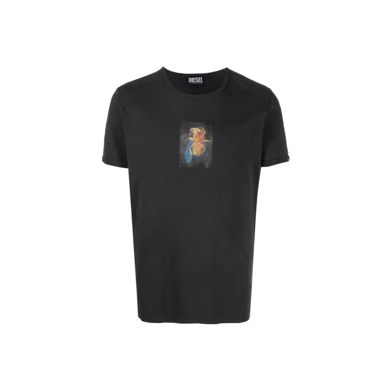 DIESEL T Shirts Men Charcoal Gray-0