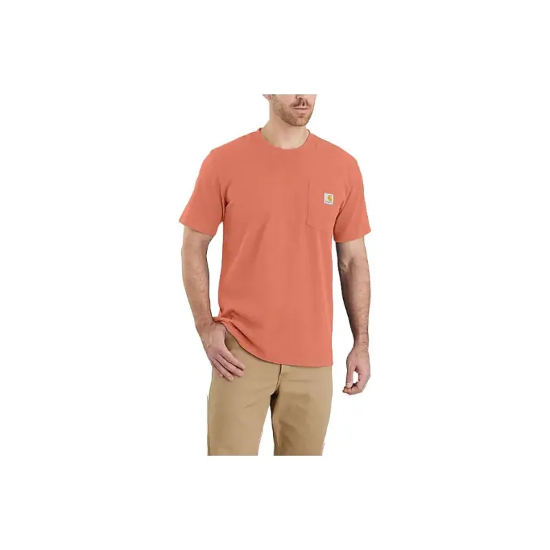 Carhartt 103296 HEAVYWEIGHT SHORT SLEEVE POCKET T SHIRT T Shirt RELAXED FIT Men's-16