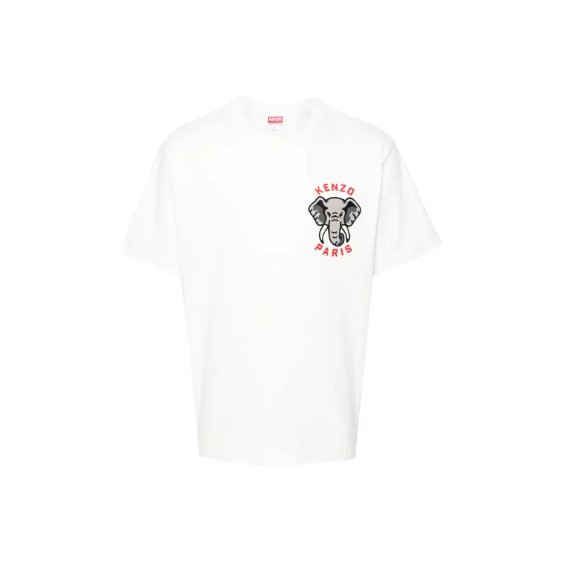 KENZO Elephant Printed Crewneck T Shirt-7
