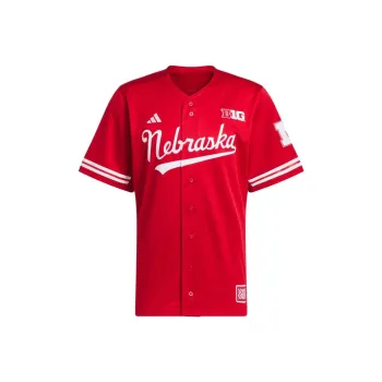 Adidas Nebraska Baseball Jersey T Shirt Men's Red