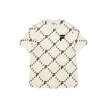 FILA FUSION T Shirt Unisex Imitation Antique White