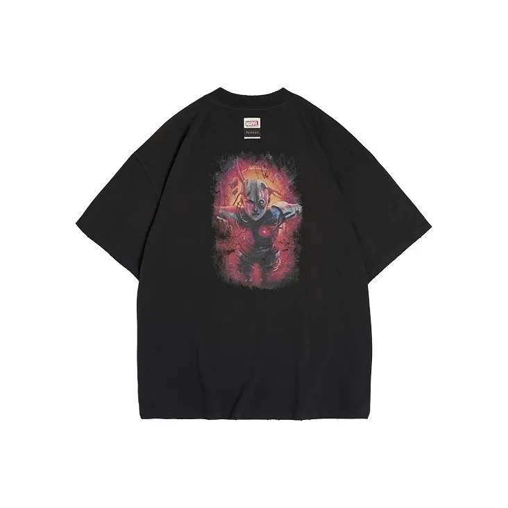 Marvel X XVESSEL X MARVEL/Marvel Co branded Series T Shirts Unisex Black-0