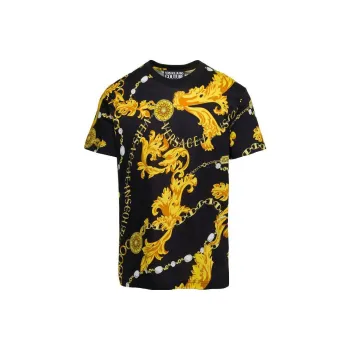 VERSACE JEANS COUTURE Barocco print Cotton T shirt