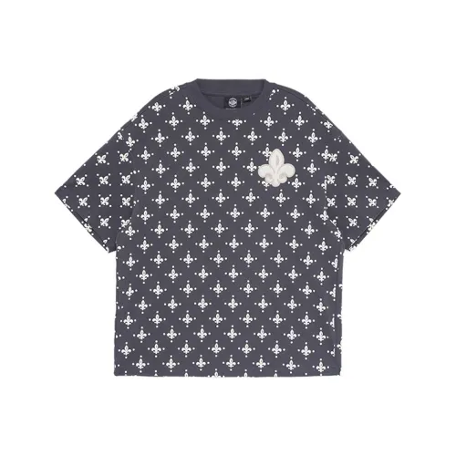 Palladium T Shirts Unisex Black With Yellow Iris All Over Print