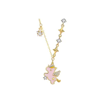 Heart Grass S925 Silver Necklaces Women's