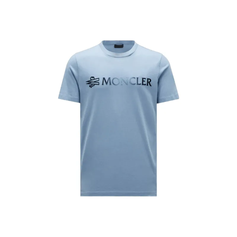 Moncler T Shirt Men's Powder Blue-0
