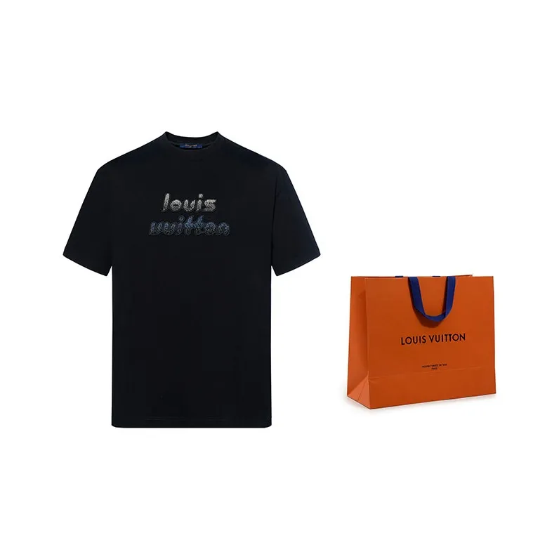 LOUIS VUITTON Bead Embroidered Cotton T shirt-6
