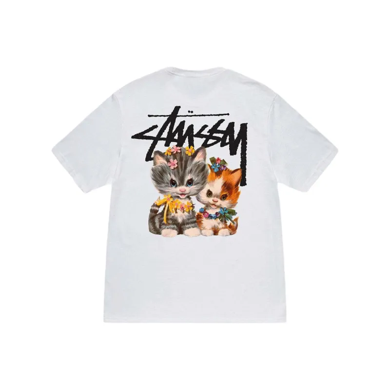 Stussy Kittens Tee White-2