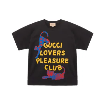 GUCCI Drop Shoulder Sleeve T Shirt Men's Black