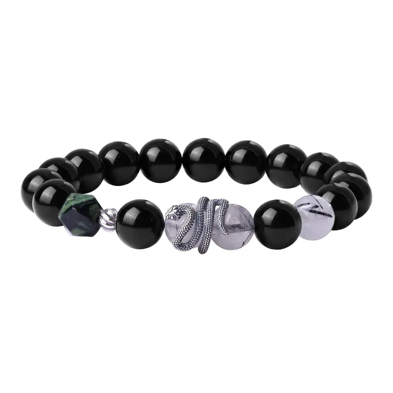 CHOW KING SANG Obsidian Bracelets Unisex-0
