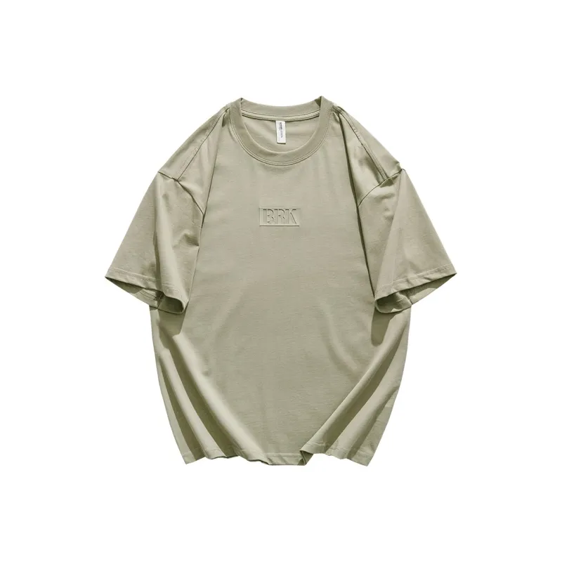 WOOD SOON Cotton Crew Neck Loose Fit Casual Half Sleeve T Shirt Top Unisex-17
