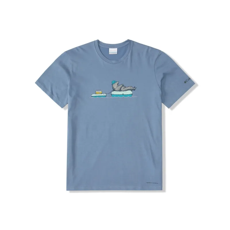 Columbia T Shirts Men Blue-0