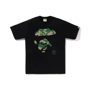 A BATHING APE Woodland Camo Ape Face Tee