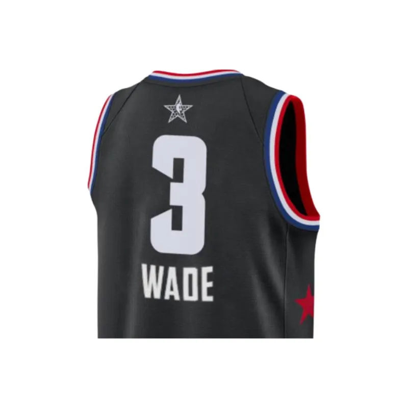Jordan x NBA Heat Team Basketball Jerseys Unisex Black-2