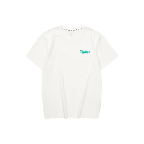 Skechers T Shirt Unisex Marshmallow White