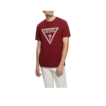 GUESS Eco Embroidered Logo Tee T-Shirt Men's Red