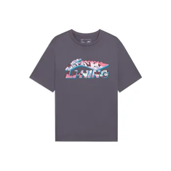 LiNing Sports Fashion Collection T Shirt Unisex Surface Gray