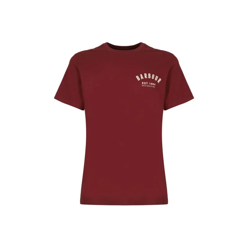 BARBOUR T-Shirts Men Burgundy-0