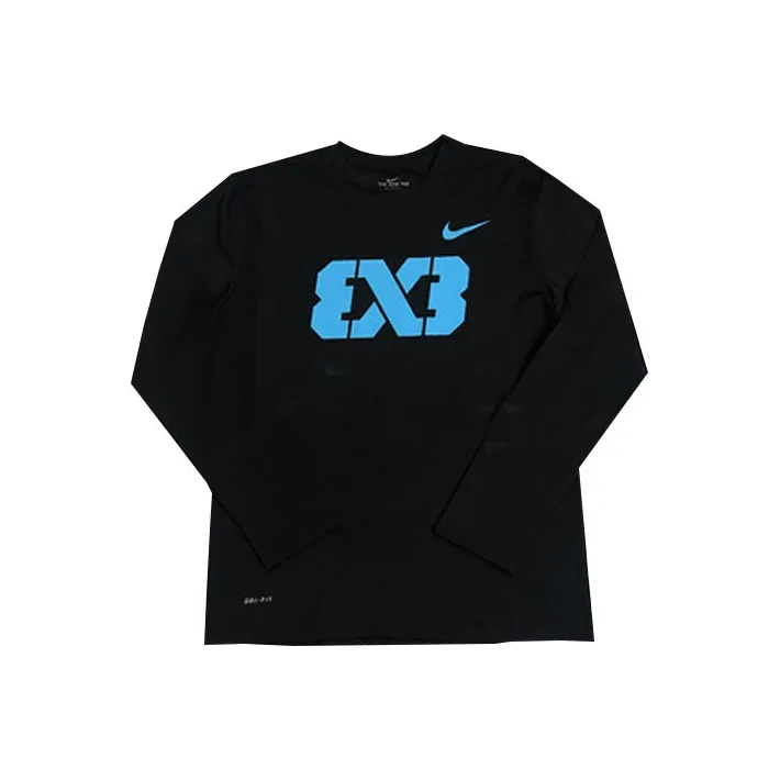 Nike 3x4 T-Shirts Unisex Black Blue-0