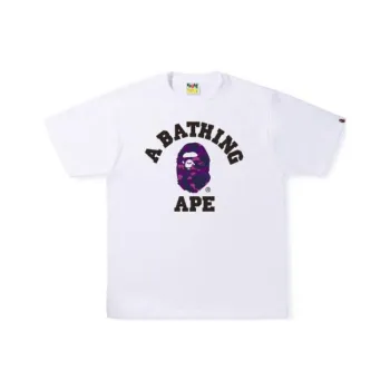 A BATHING APE Reflector Color Camo College T Shirt
