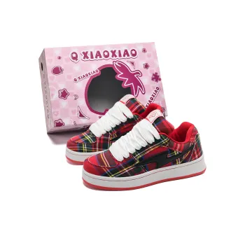 Circle Small Low Top Canvas Shoes Unisex Scottish Square