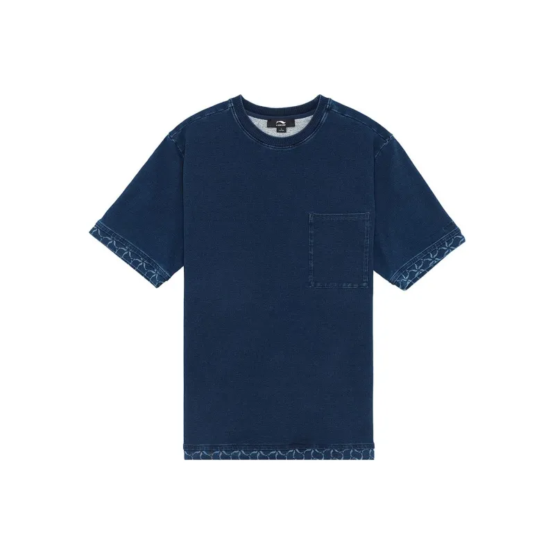 LI NING 1990 T Shirts Men New Denim Blue-0
