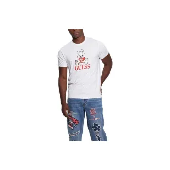 GUESS Graphic Crewneck Tee T-Shirt Men's White