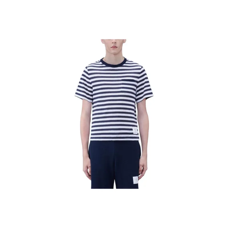 THOM BROWNE Striped Crewneck T Shirt-0