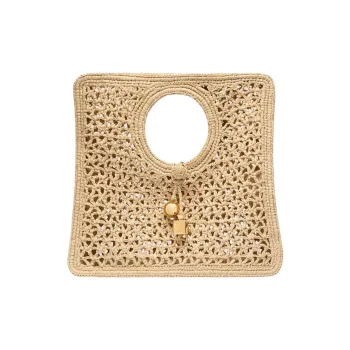 Jacquemus Raffia Handbag Trumpets Women's Natural