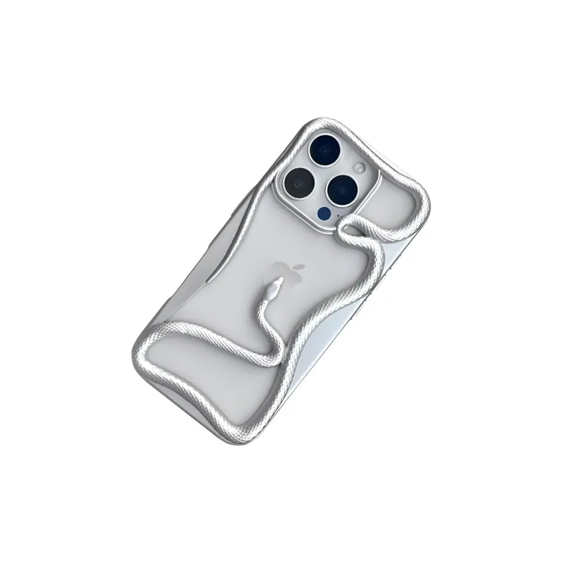 Wei Xin Acrylic Material Cut Out 3D Effect Snake Phone Cases Compatible With IPhone 16/15 Pro Max/Apple 13/14 Pro/Max-4