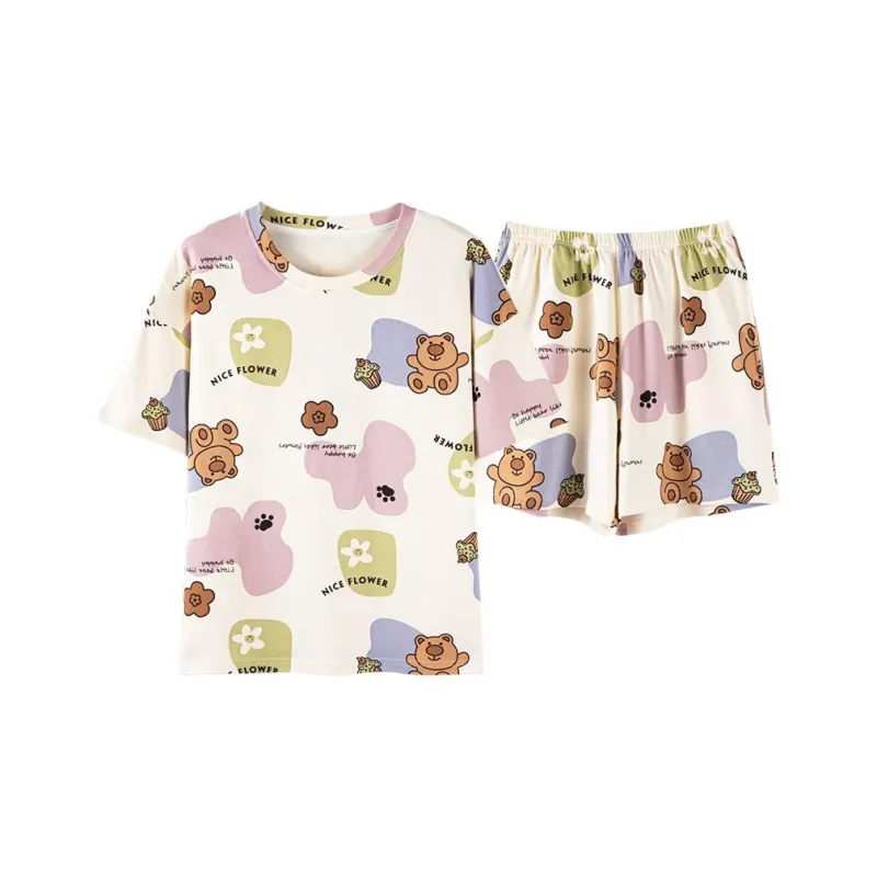Urban Beauty Pajama Set Women's Cartoon Bear-8