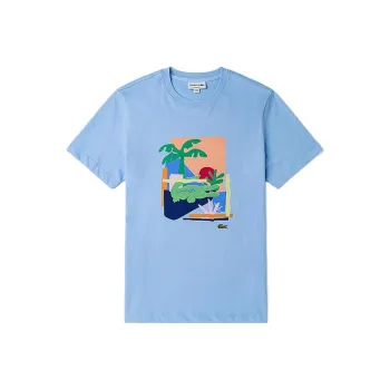 LACOSTE SS22 T Shirt Men's Sky Blue