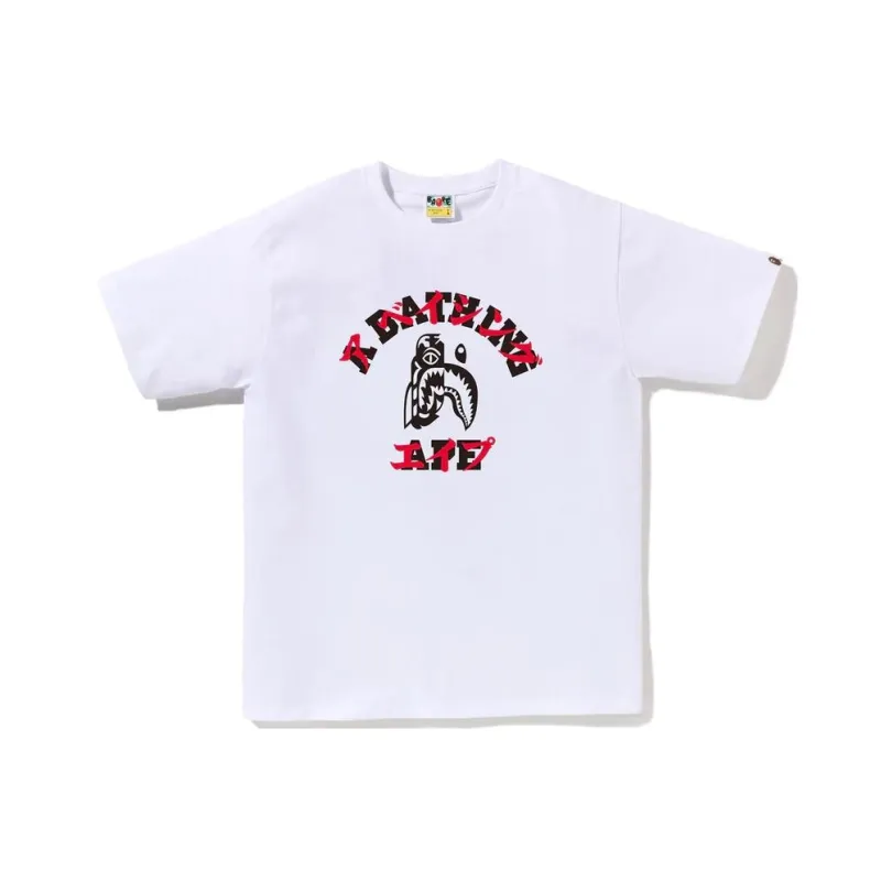 Bape Tiger Shark Japanese Letter Tee-4