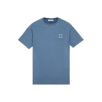STONE ISLAND Logo patch Cotton T shirt