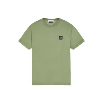 STONE ISLAND Logo Patch Crewneck T Shirt