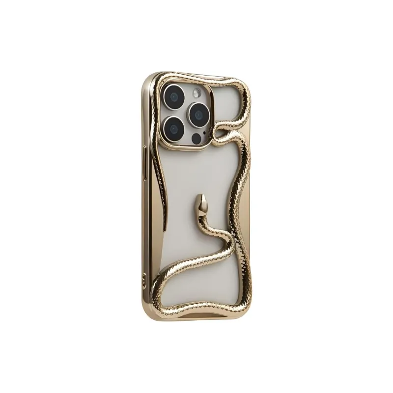 Wei Xin Acrylic Material Cut Out 3D Effect Snake Phone Cases Compatible With IPhone 16/15 Pro Max/Apple 13/14 Pro/Max-7