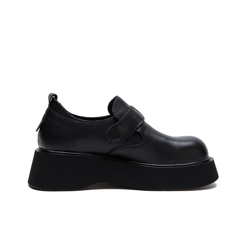 Chibang Loafers Casual Single Shoes 6cm Women's-2