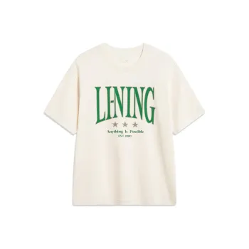 LiNing Sports Life Collection T Shirt Unisex Ecru