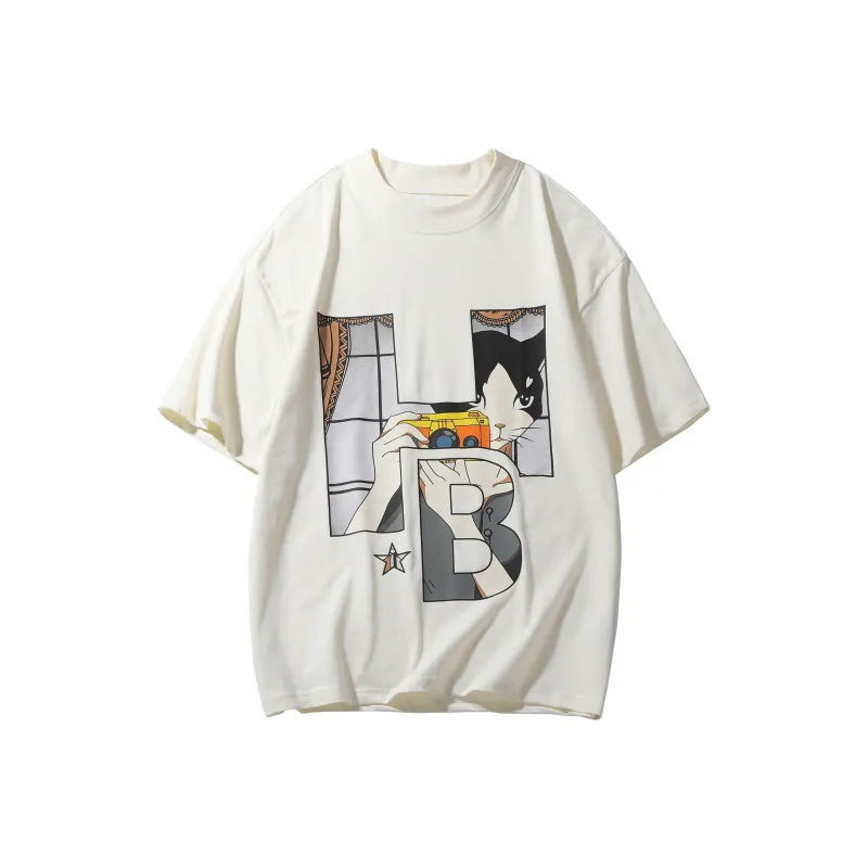 Hepburn Cat T-Shirts Unisex-0
