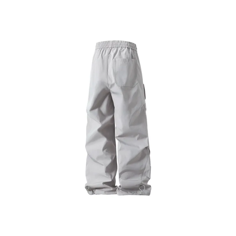 NOME Japanese Style Niche Vintage Urban Techwear Pleated Straight Fit Cargo Pants Unisex-6