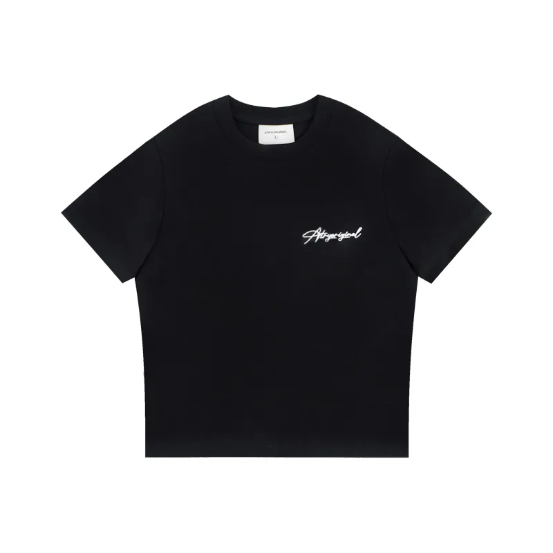 Atry Flower Body LOGO Series Drop Shoulder Sleeve T Shirt Women's-3