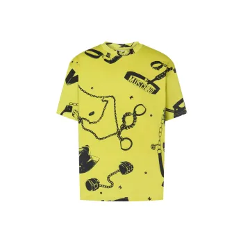MOSCHINO Allover Moschino Items Jersey T-Shirt T-Shirt Men's Green