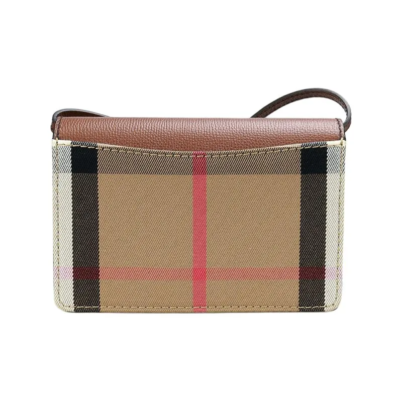 Burberry Vintage Cow Leather Shoulder Bag Crossbody Bag Women's Brown-1