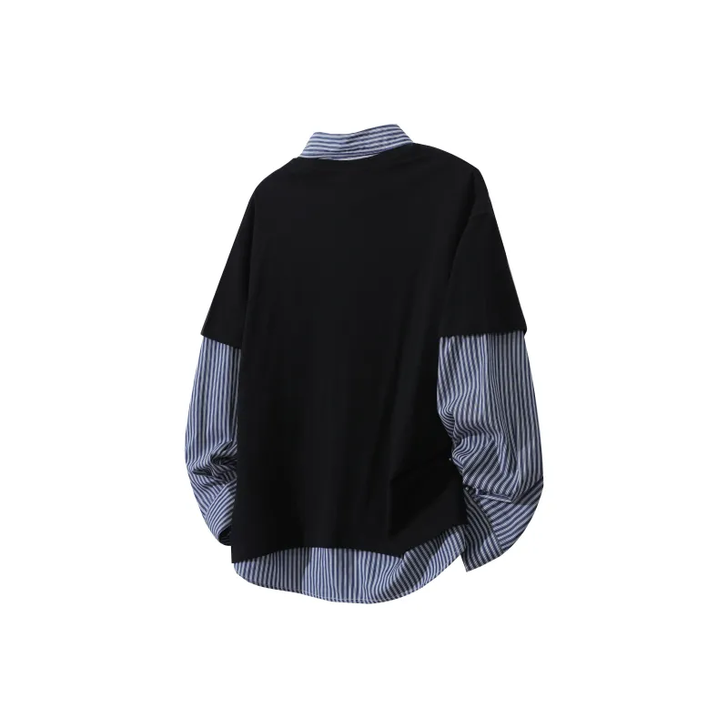 OGEK T Shirt Unisex White Comes With Light Blue Stripes Shirt-5