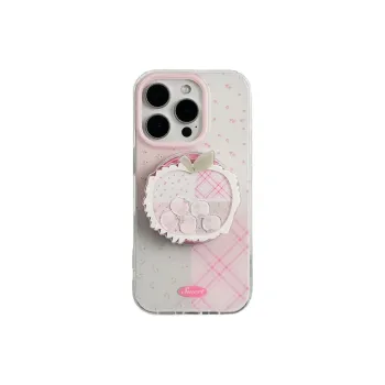 Wei Xin Acrylic Material Ins Patchwork Pink Floral Phone Cases Compatible With IPhone 16/15 Pro Max/Apple 13/14 Pro/Max