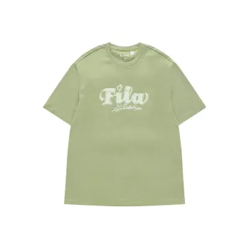 FILA FUSION T Shirt Unisex Cream Fruit Green