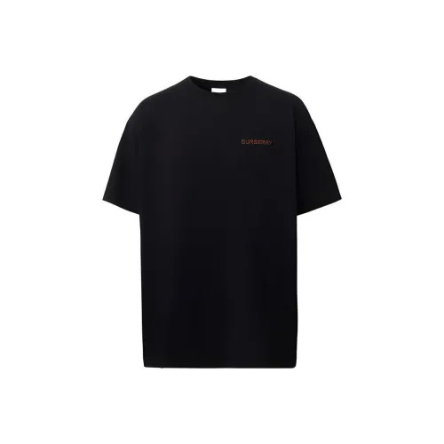 Burberry Topstitched Monogram Motif Cotton Oversized T Shirt