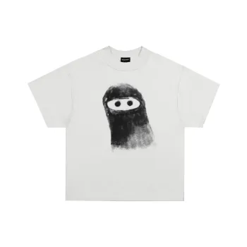 ARNODEFRANCE Short Sleeved T Shirts Unisex Gray White