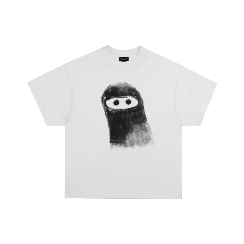 ARNODEFRANCE Short Sleeved T Shirts Unisex Gray White-0
