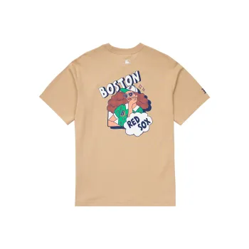 MLB Set in Sleeve T Shirt Unisex Sandy Brown